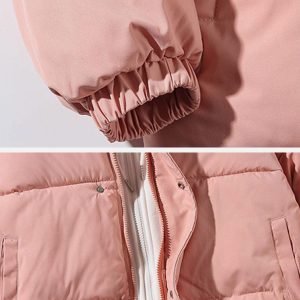 Concert Outfit Fake Two-Piece Hooded Winter Coat