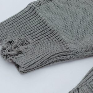 Concert Outfit Fake Two Ripped Hole Sweater