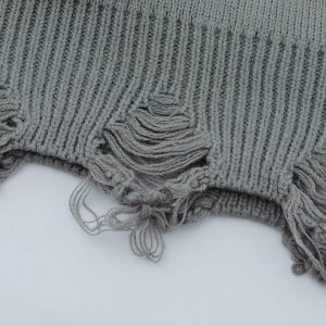 Concert Outfit Fake Two Ripped Hole Sweater