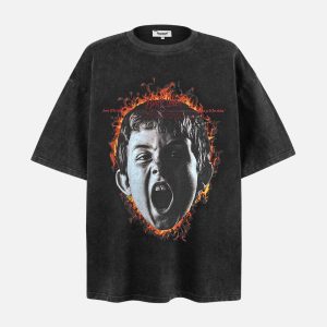 Concert Outfit Fiery Scream Vintage Wash Tee