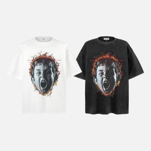 Concert Outfit Fiery Scream Vintage Wash Tee