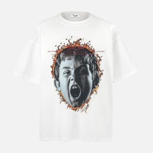 Concert Outfit Fiery Scream Vintage Wash Tee