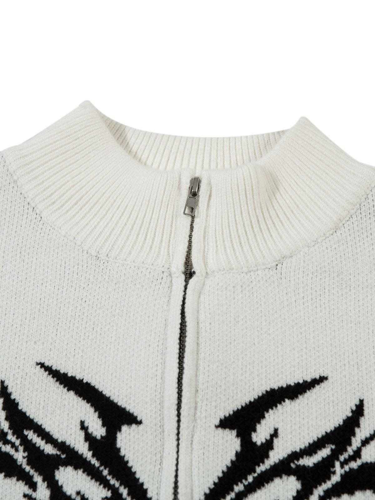 Concert Outfit Flame Faux Mink Fur Zip Up Mock Neck Sweater Concert Outfit Flame Faux Mink Fur Zip Up Mock Neck Sweater