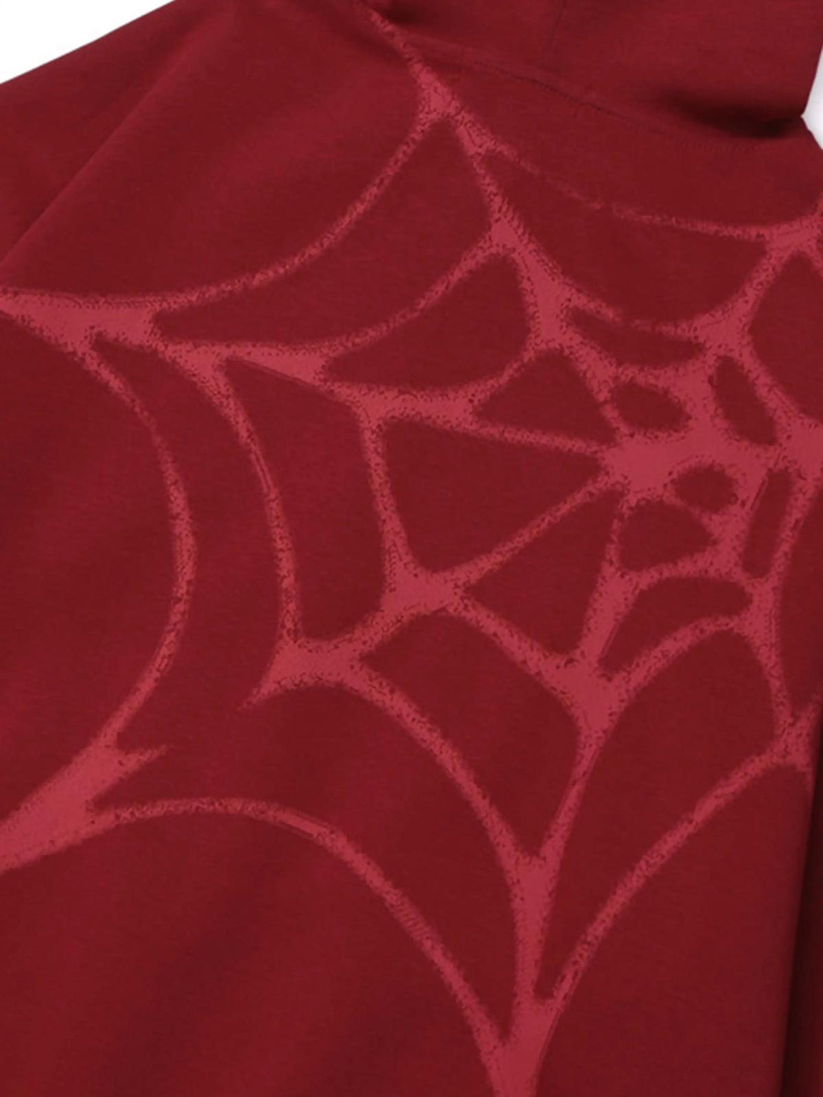 Concert Outfit Flocked Spider Hoodie Concert Outfit Flocked Spider Hoodie