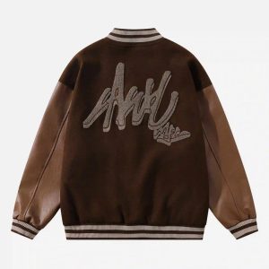 Concert Outfit Flocking Embroidery Baseball Jacket