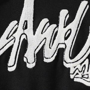 Concert Outfit Flocking Embroidery Baseball Jacket