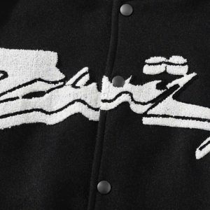 Concert Outfit Flocking Embroidery Baseball Jacket