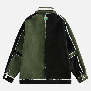 Concert Outfit Floral Embroidered Suede Fleece Jacket