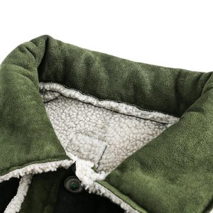 Concert Outfit Floral Embroidered Suede Fleece Jacket