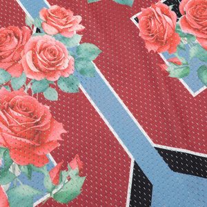 Concert Outfit Floral Print Jersey V Neck T-Shirt