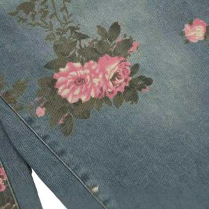 Concert Outfit Floral Print Straight Jeans