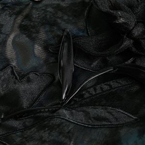 Concert Outfit Floral Stand Collar Leather Jacket