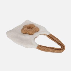 Concert Outfit Flower Sherpa Bag