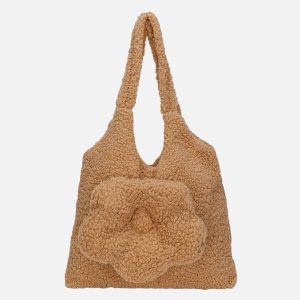 Concert Outfit Flower Sherpa Bag