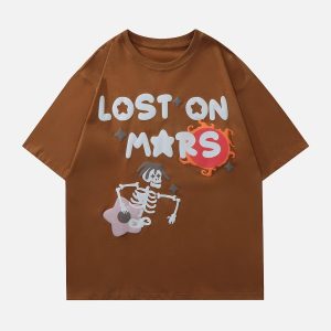 Concert Outfit Flower Skeleton Graphic Tee