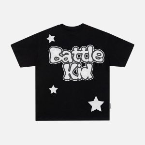 Concert Outfit Foam Printing Star Tee