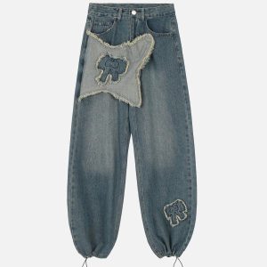 Concert Outfit Fringe Bow Jeans