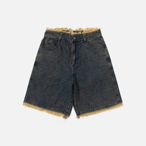Concert Outfit Fringe Denim Jorts