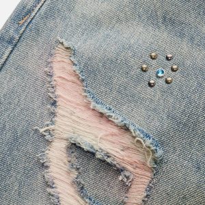 Concert Outfit Fringe Distressed Jeans