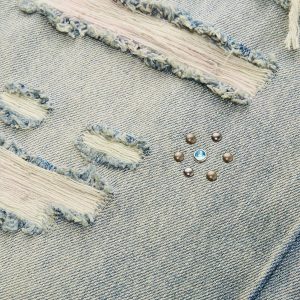 Concert Outfit Fringe Distressed Jeans