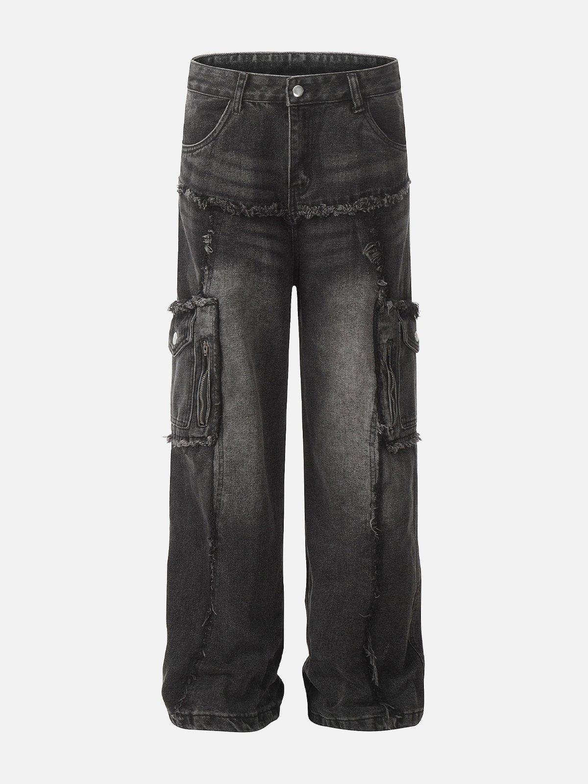 Concert Outfit Fringe Multi Pocket Jeans Concert Outfit Fringe Multi Pocket Jeans