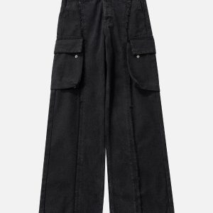 Concert Outfit Fringe Multiple Pockets Jeans