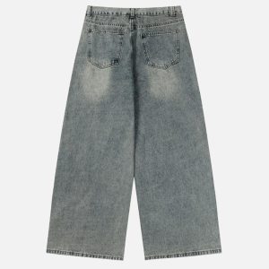 Concert Outfit Fringe Patchwork Loose Jeans