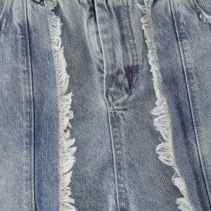 Concert Outfit Fringe Washed Jeans