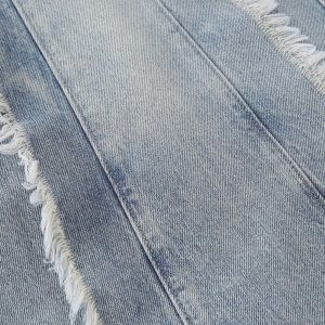 Concert Outfit Fringe Washed Jeans