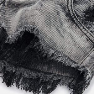 Concert Outfit Fringe Washed Shorts