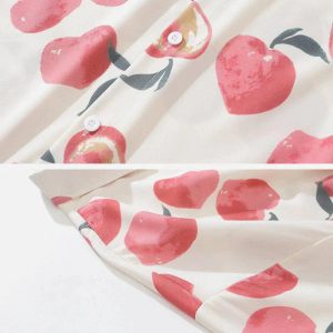 Concert Outfit Fruit Print Long-Sleeved Shirt