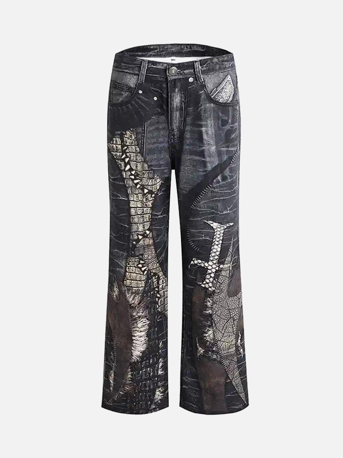 Concert Outfit Full Cross Stitching Leather Flare Jeans Concert Outfit Full Cross Stitching Leather Flare Jeans