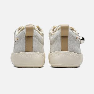 Concert Outfit Fun Big Toe Leather Spliced Sneakers