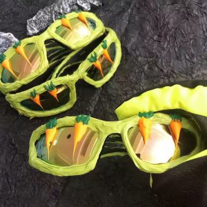 Concert Outfit Fun Carrot-Embellished Sunglasses