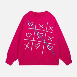 Concert Outfit Fun Embroidery Sweater