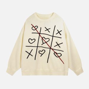 Concert Outfit Fun Embroidery Sweater