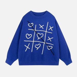 Concert Outfit Fun Embroidery Sweater