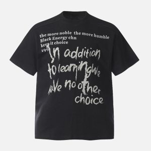 Concert Outfit Fun Phantom Letter Print T-Shirt