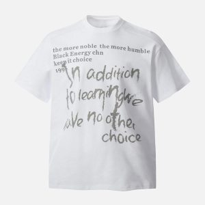 Concert Outfit Fun Phantom Letter Print T-Shirt