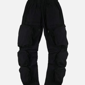 Concert Outfit Functional Wind Zipper Multi-Pocket Work Pants