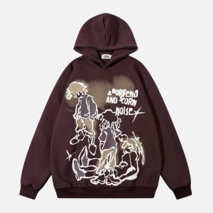 Concert Outfit Funny Cartoon Graphic Hoodie