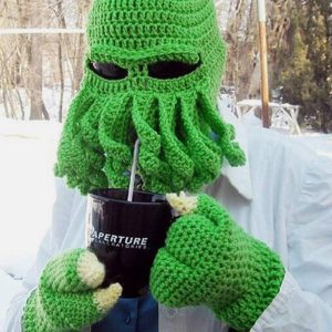 Concert Outfit Funny Knit Masked Octopus Hat