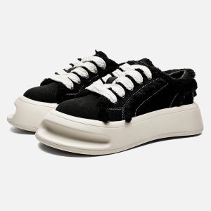 Concert Outfit Fuzzy Trim Chunk Shoes