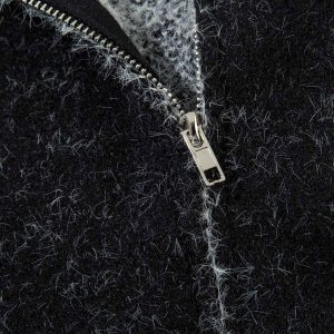 Concert Outfit Fuzzy Zipper Hooded Sweater