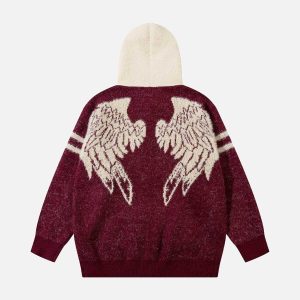 Concert Outfit Fuzzy Zipper Hooded Sweater