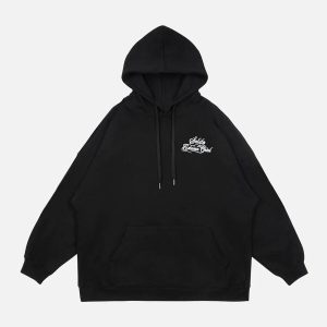 Concert Outfit Gesture Print Hoodie