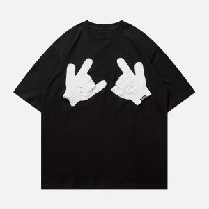 Concert Outfit Gloves Gestures Graphic Tee