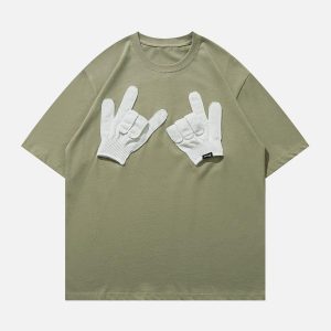 Concert Outfit Gloves Gestures Graphic Tee