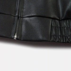 Concert Outfit Gothic Alphabet Patch Racing Collar Jacket