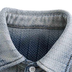 Concert Outfit Gradient Denim Short-Sleeve Shirt